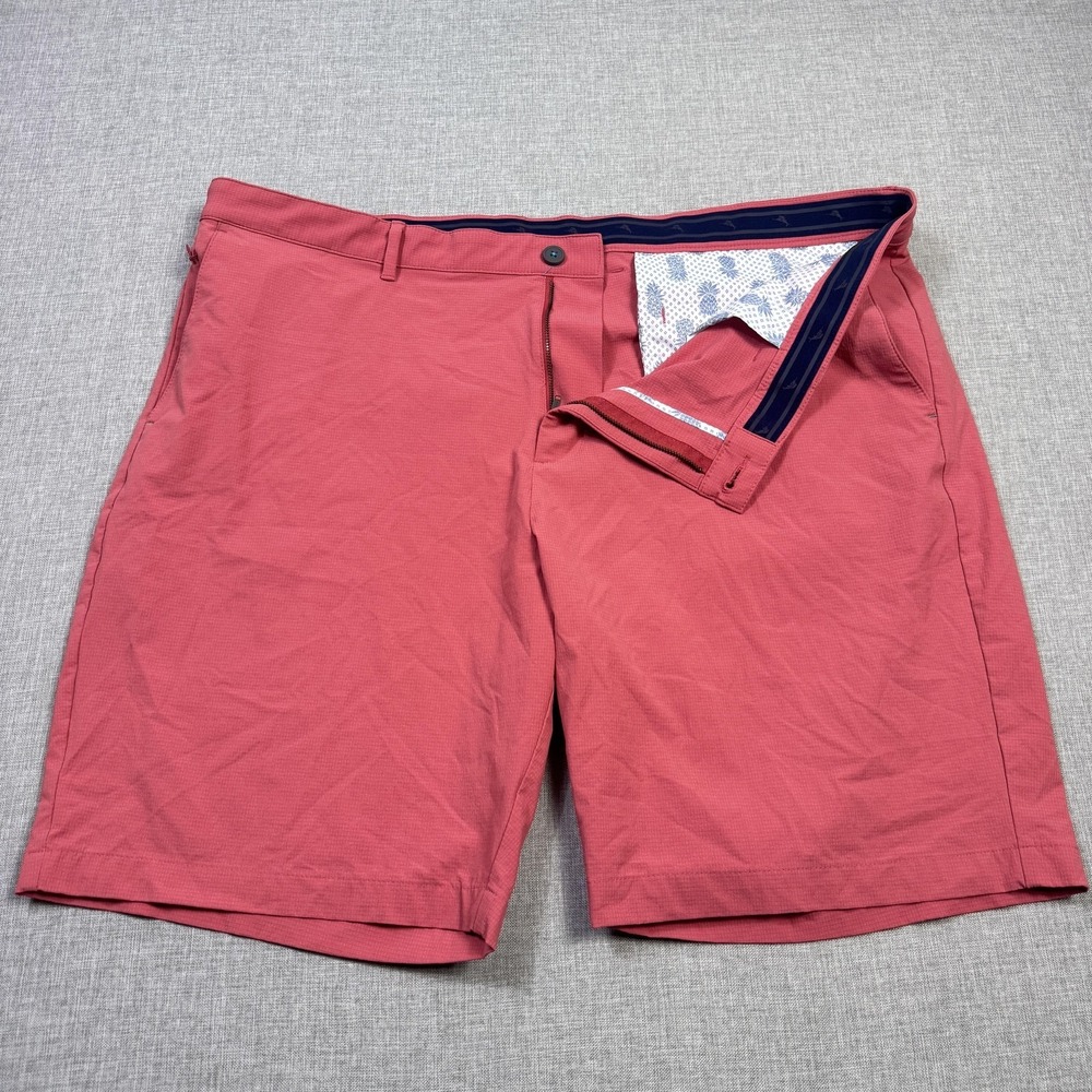 Tommy Bahama Chip Shot Golf Chino Shorts Mens 44 Pink Performance Island Zone